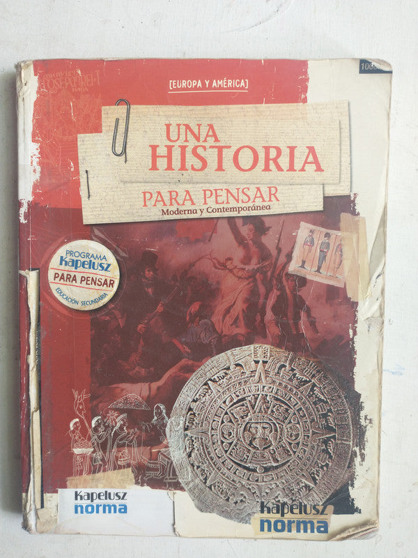 Libro usado en venta: Una historia para pensar - Moderna y contemporanea; editorial Kapelusz impreso en 2010 realizamos envios a todo el mundo.1