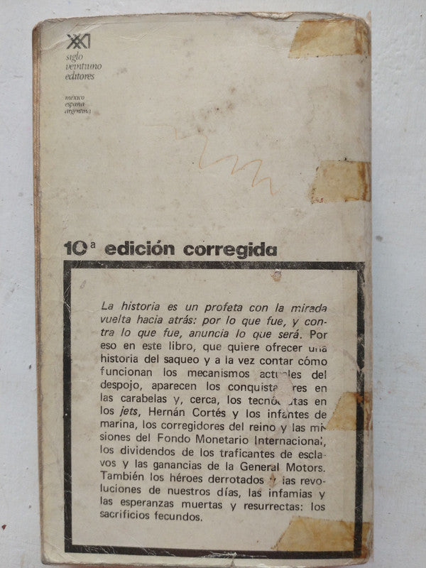 Libro usado en venta: Las venas abiertas de America Latina de Eduardo Galeano; editorial Siglo XXI impreso en 1975 realizamos envios a todo el mundo.2