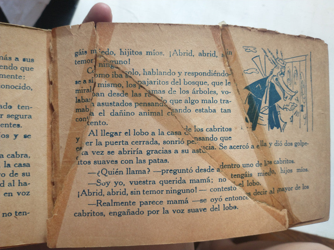 Libro usado en venta: El lobo y los siete cabritos de Enrique Rodriguez; editorial Ramon Sopena impreso en 1950 realizamos envios a todo el mundo.4