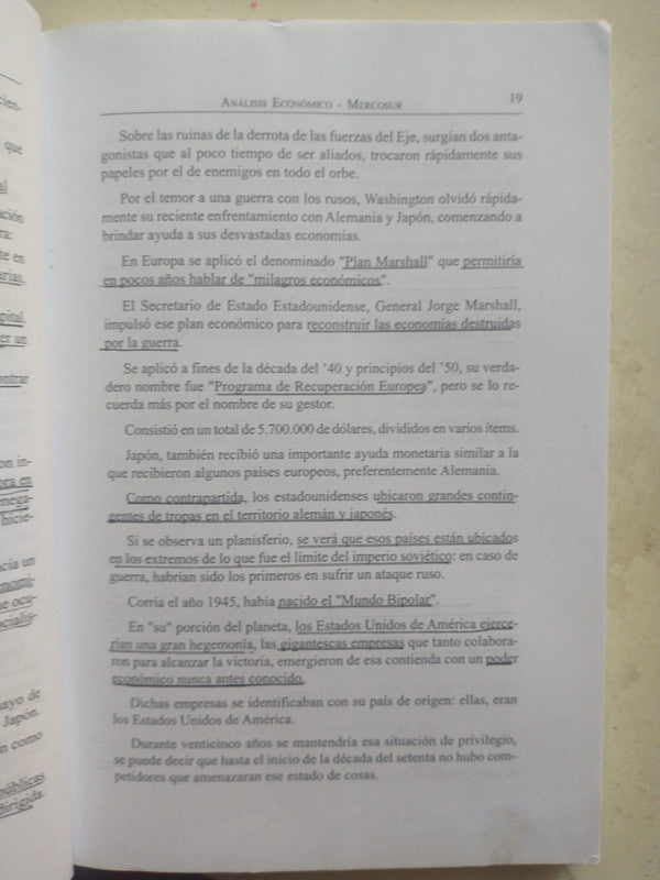 Libro usado en venta: Analisis economico Mercosur; editorial Estudio impreso en 2008 realizamos envios a todo el mundo.4