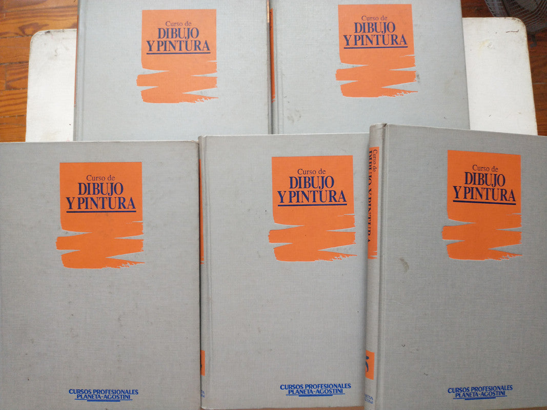 Libro usado en venta: Curso de Dibujo y pintura - (5 tomos) de Cursos profesionales; editorial Planeta - Agostini impreso en 1993.1