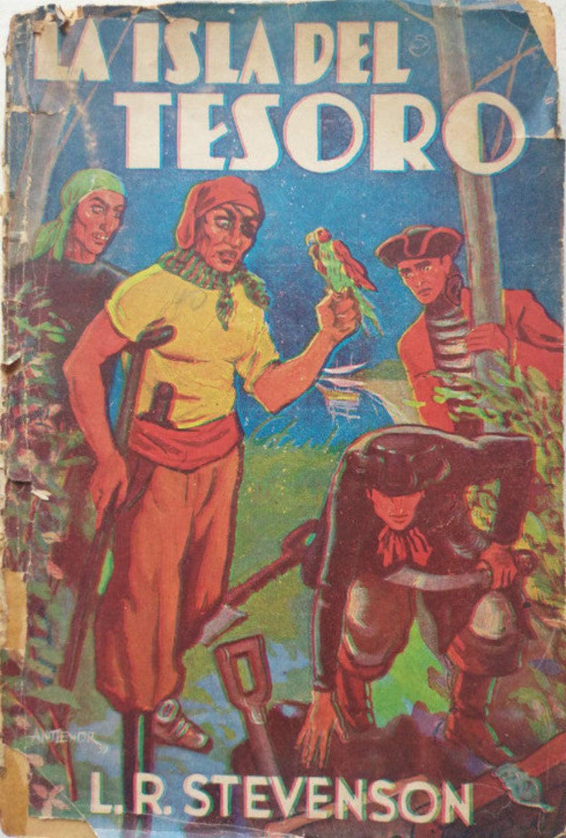 Libro usado en venta: La isla del tesoro de Robert Louis Stevenson; editorial Tor impreso en 1957 realizamos envios a todo el mundo.1