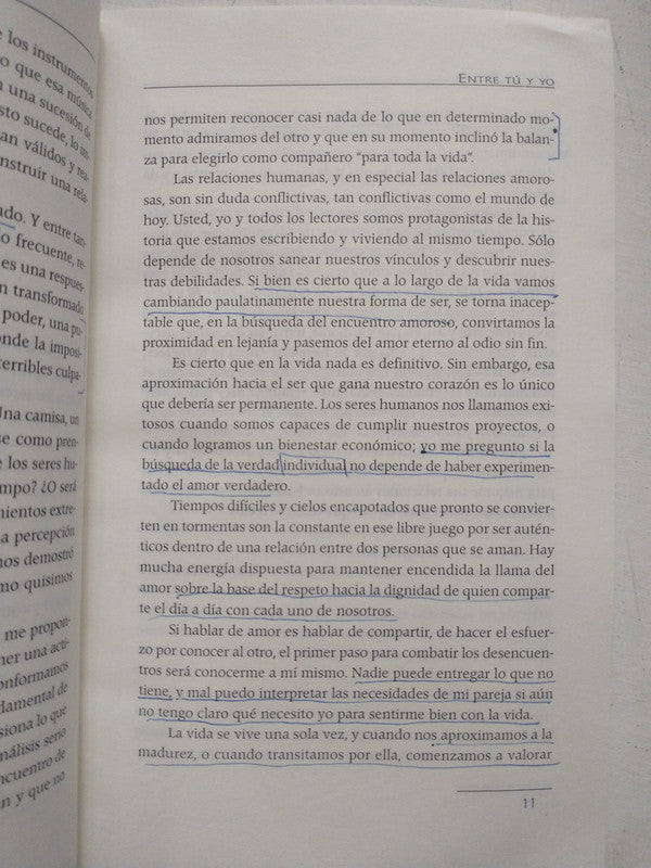 Libro usado en venta: Entre tu y yo de Walter Dresel; editorial Planeta impreso en 2004 realizamos envios a todo el mundo.3
