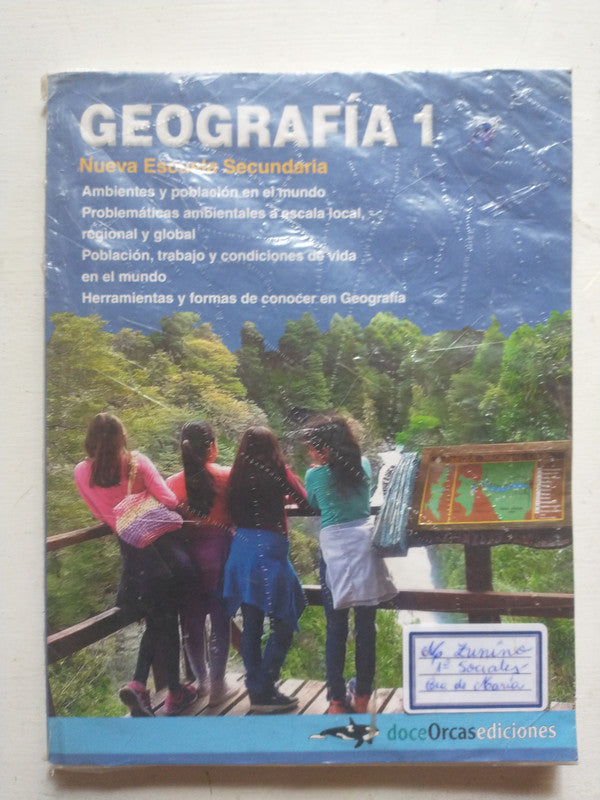 Libro usado en venta: Geografia 1; editorial DoceOrcas impreso en 2017 realizamos envios a todo el mundo.1