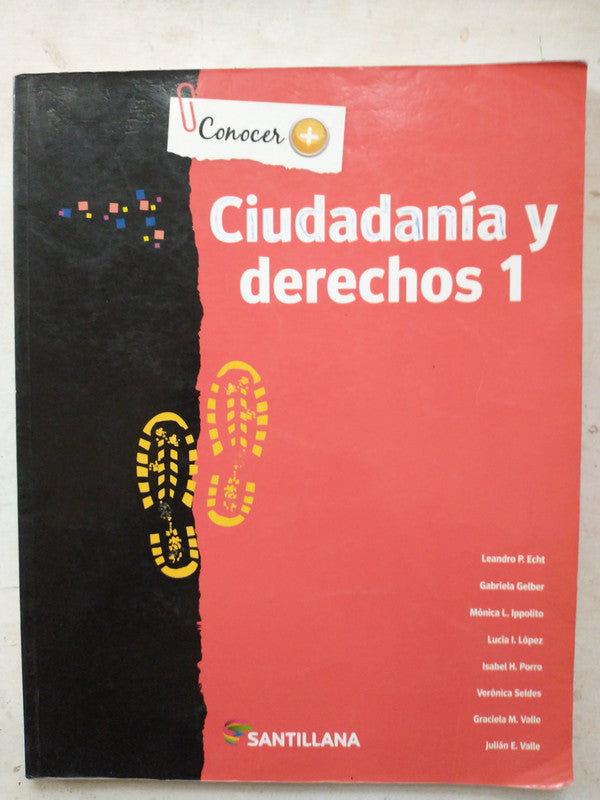 Libro usado en venta: Ciudadania y derechos 1; editorial Santillana impreso en 2015 realizamos envios a todo el mundo.1