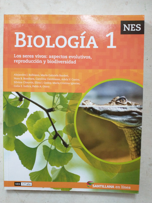 Libro usado en venta: Biologia 1; editorial Santillana impreso en 2019 realizamos envios a todo el mundo.1