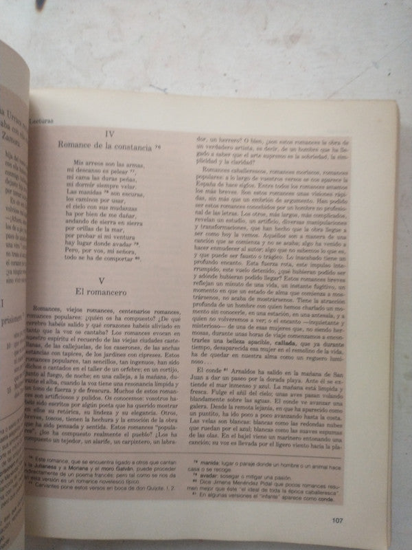 Libro usado en venta: Literatura IV - Espa?a y sus letras de María Luisa O. de Serrano Redonnet; editorial Angel Estrada impreso en 1982.3