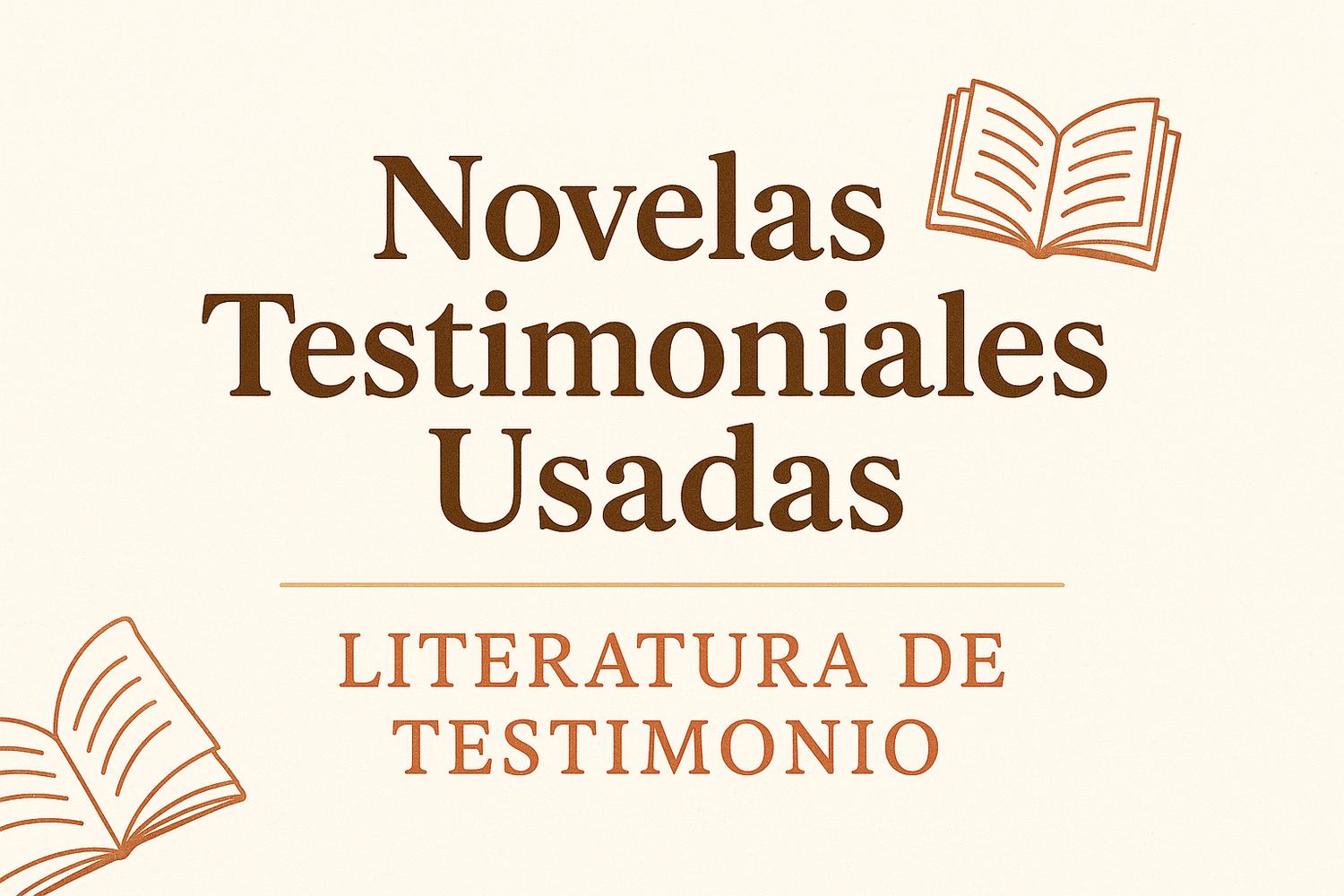 Novelas Testimoniales Usadas - Literatura de Testimonio