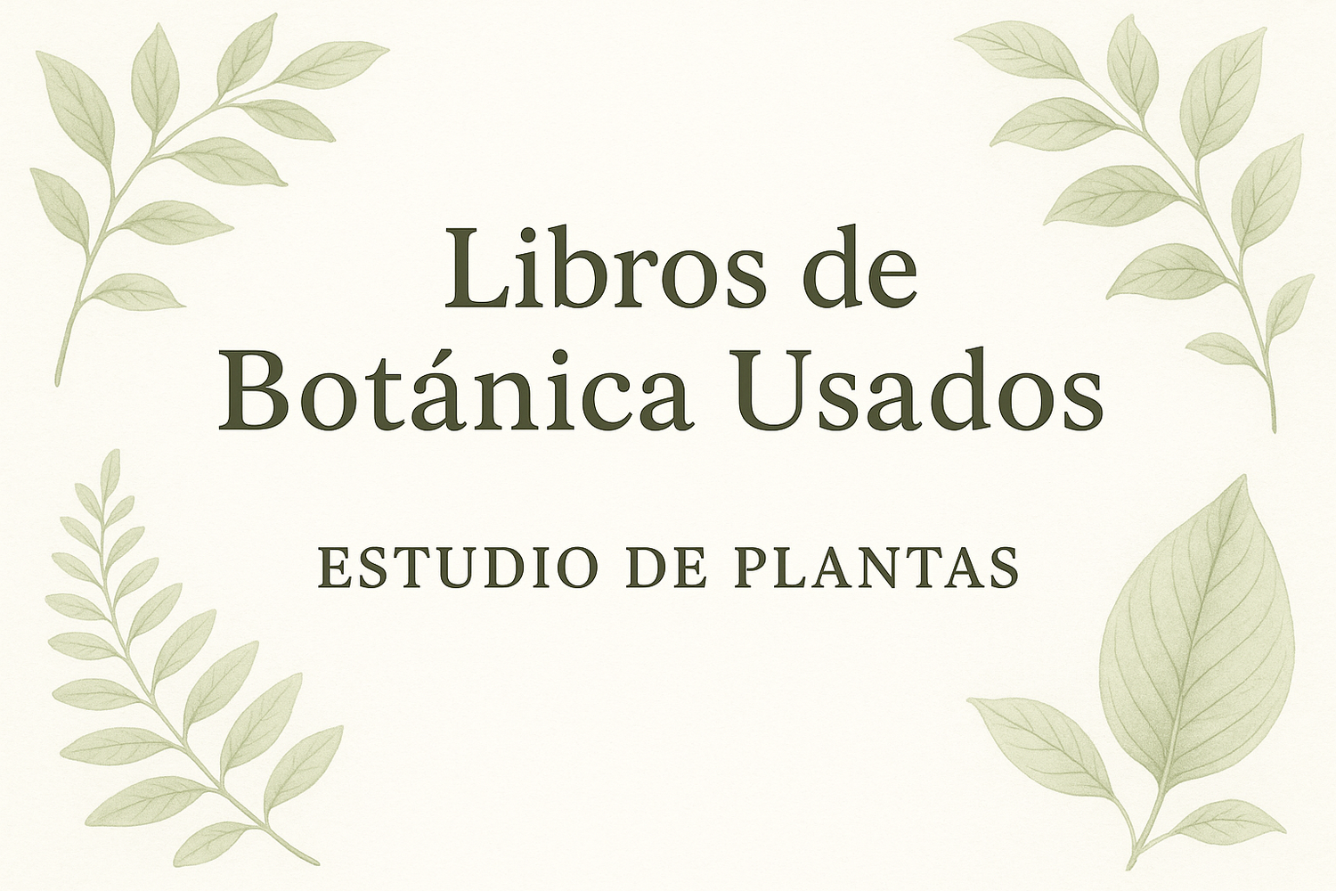 Libros de Botánica Usados - Estudio de Plantas