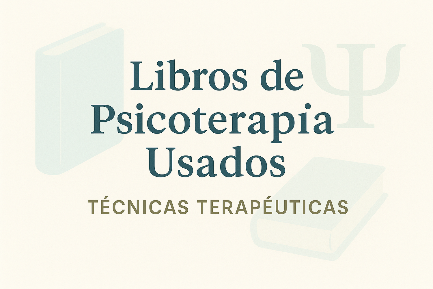 Libros de Psicoterapia Usados - Técnicas Terapéuticas