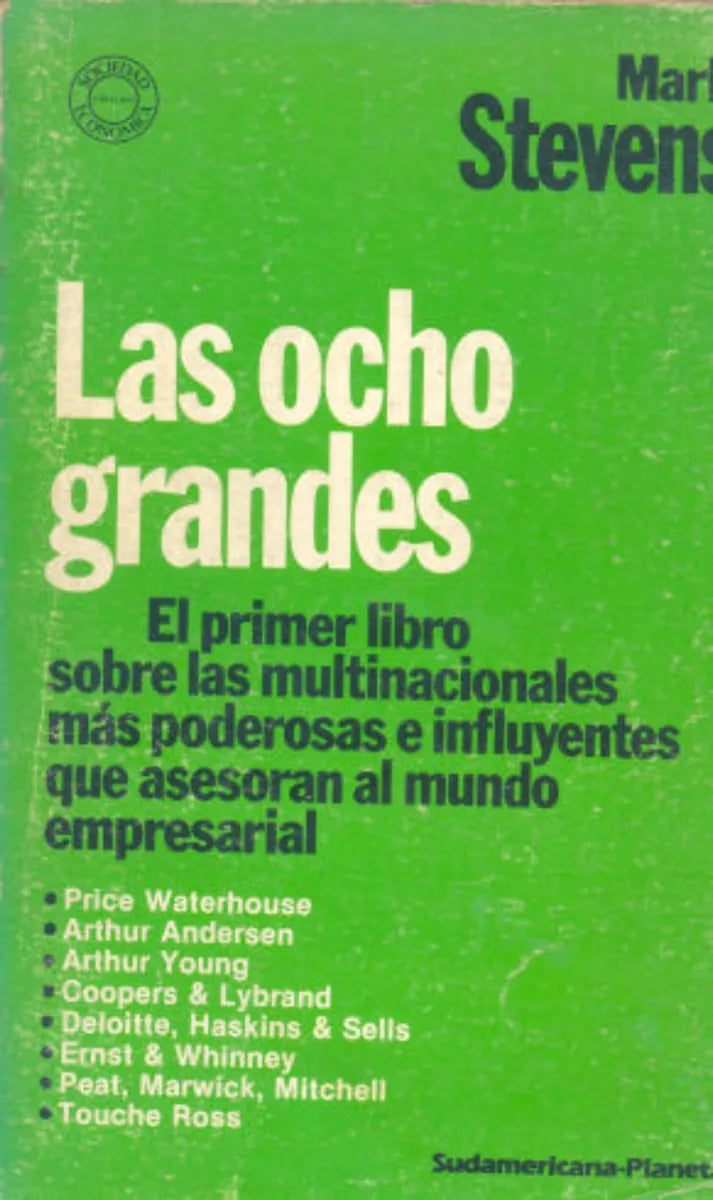 Libro usado en venta: Las ocho grandes de Mark Stevens; editorial Sudamericana - Planeta impreso en 1984 realizamos envios a todo el mundo.1