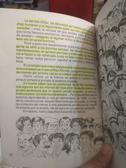 Libro usado en venta: Una historia Argentina; editorial Libros del Quirquincho impreso en 1991 realizamos envios a todo el mundo.3
