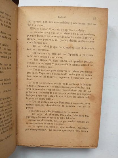 Libro usado en venta: Balaoo de Gaston Leroux; editorial Libreria de la Vda de Ch. Bouret impreso en 1920 realizamos envios a todo el mundo.2