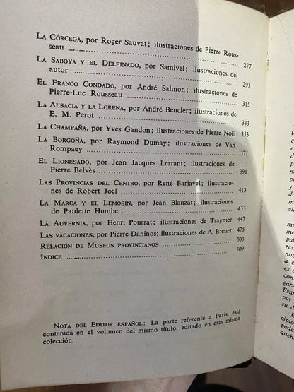 Libro usado en venta: Francia y sus provincias de Dore Ogrizek; editorial Castilla impreso en 1957 realizamos envios a todo el mundo.2
