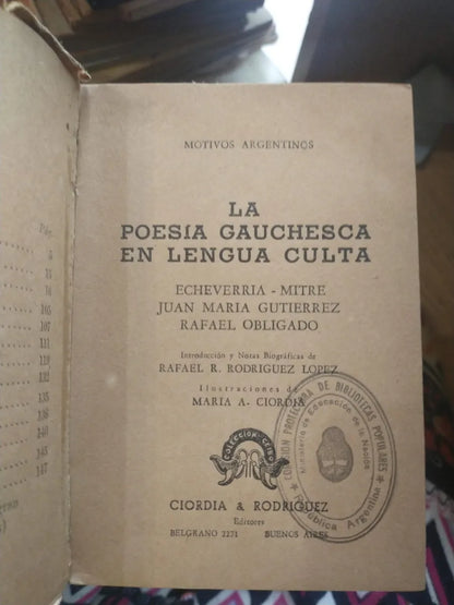 Libro usado en venta: La revolucion martinfierrista de Cordova Iturburu; editorial Ediciones Culturales Argentinas impreso en 1962.2