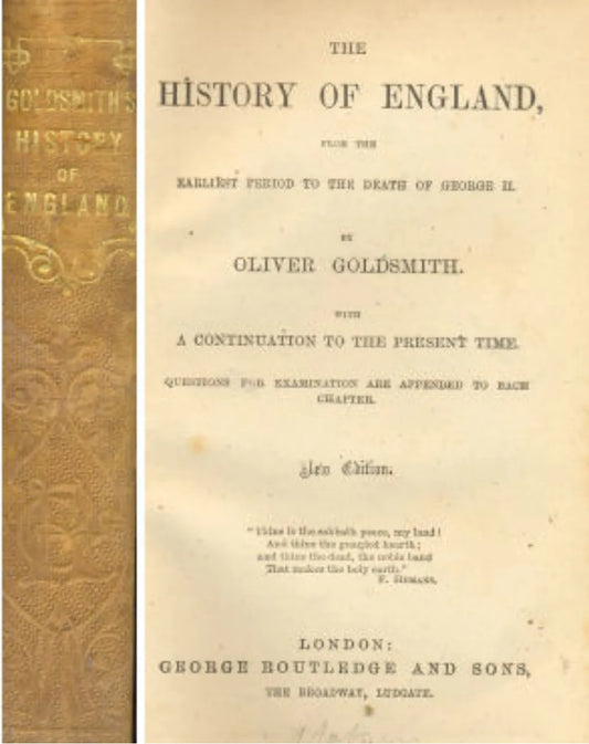 Libro usado en venta: The history of england de Oliver Goldsmith; editorial George Routledge and Sons realizamos envios a todo el mundo.1