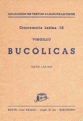 Libro usado en venta: Bucolicas de Virgilio; editorial Bosch impreso en 1962 realizamos envios a todo el mundo.1