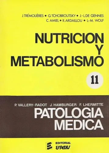 Libro usado en venta: Nutricion y metabolismo - Patologia medica; editorial Espaxs impreso en 1974 realizamos envios a todo el mundo.1