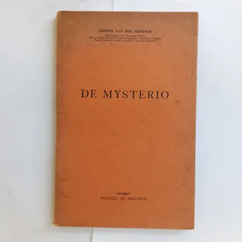 Libro usado en venta: De Mysterio; editorial Desclee de Brouwer impreso en 1945 realizamos envios a todo el mundo.1