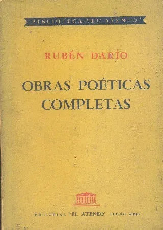 Libro usado en venta: Obras Poeticas completas de Ruben Dario; editorial El Ateneo impreso en 1953 realizamos envios a todo el mundo.1