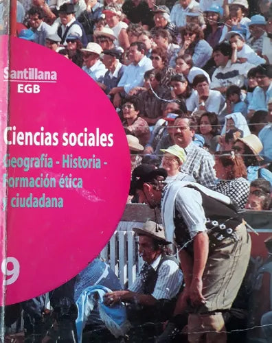 Libro usado en venta: Ciencias Sociales 9 - E. G. B de Herminia Merega; editorial Santillana impreso en 1999 realizamos envios a todo el mundo.1