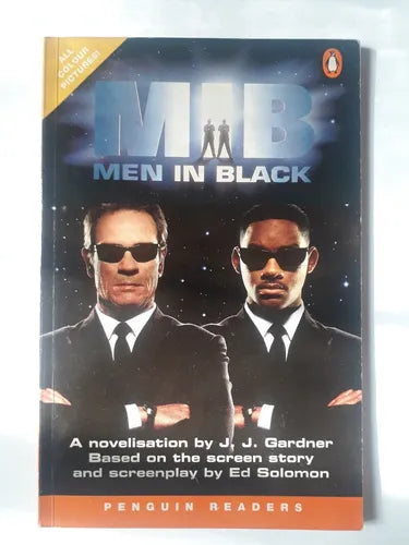 Libro usado en venta: Men in black de J. J. Gardner; editorial Penguin Books impreso en 1998 realizamos envios a todo el mundo.1