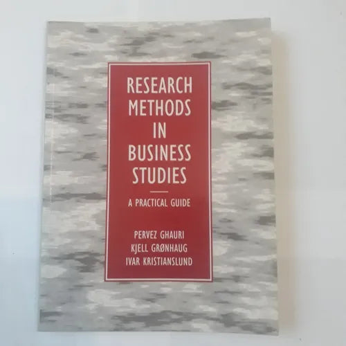 Libro usado en venta: Research methods in business studies de Pervez N. Ghauri - Kjell Gronhaug - Ivar Kristianslund; Prentice-Hall impreso en 19951.1