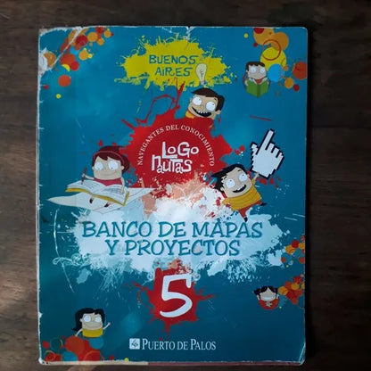 Libro usado en venta: Banco de mapas y proyectos - Ciencias Sociales 5 de Pablo Cordoba; editorial Puerto de Palos impreso en 2009.1