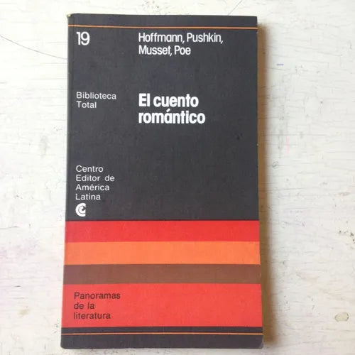 Libro usado en venta: El cuento romantico de Hoffmann, Pushkin, Musset, Poe; editorial Centro Editor de America Latina impreso en 1977.1