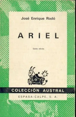 Libro usado en venta: Ariel de Jose Enrique Rodo; editorial Espasa - Calpe impreso en 1975 realizamos envios a todo el mundo.1