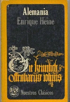 Libro usado en venta: Alemania de Enrique Heine; editorial Direccion General de publicaciones impreso en 1972 realizamos envios a todo el mundo.1