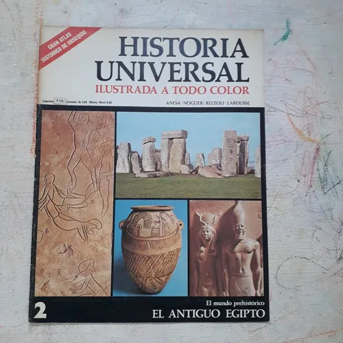 Libro usado en venta: El mundo prehistorico - El antiguo Egipto N?2 de Historia Universal; editorial Noguer impreso en 1974 envios a todo el mundo.1