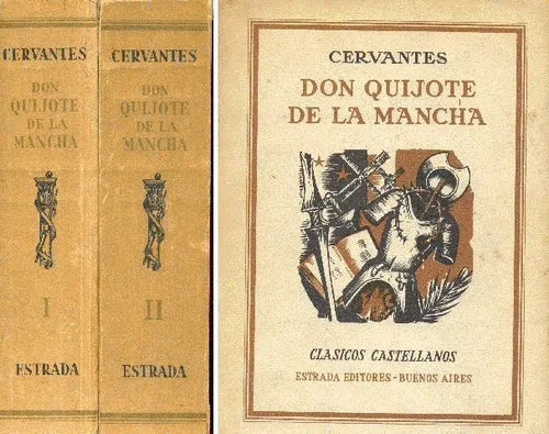 Libro usado en venta: Don Quijote de la Mancha de Miguel de Cervantes Saavedra; editorial Angel Estrada impreso en 1955 envios a todo el mundo.1