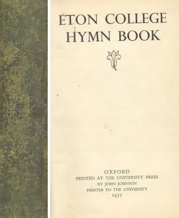 Libro usado en venta: Eton college hymn book; editorial Oxford University Press impreso en 1937 realizamos envios a todo el mundo.1