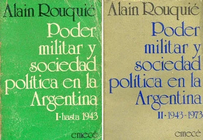 Libro usado en venta: Poder militar y sociedad politica en la Argentina (2 Tomos) de Alain Rouquie; editorial Emece impreso en 1982.1