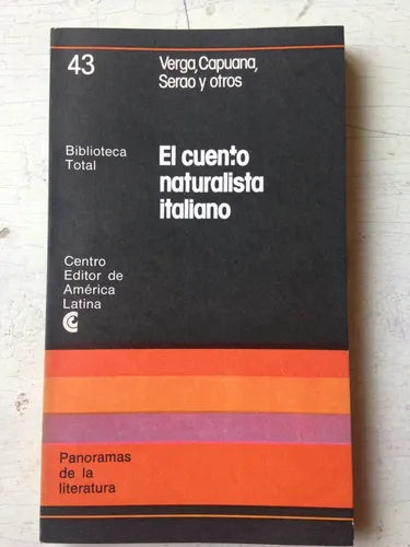 Libro usado en venta: El cuento naturalista italiano de Verga, Capuana, Serao y otros; editorial Centro Editor de America Latina impreso en 1977.1