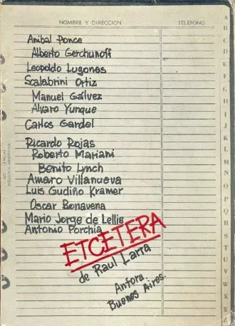 Libro usado en venta: Etcetera de Raul Larra; editorial Anfora impreso en 1982 realizamos envios a todo el mundo.1