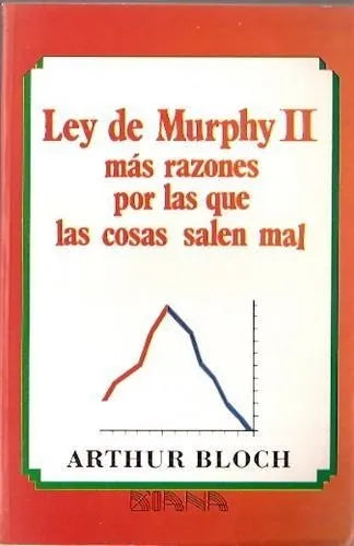 Libro usado en venta: Ley de Murphy II y otras razones porque las cosas salen MAL de Arthur Bloch; editorial Diana impreso en 1991.1