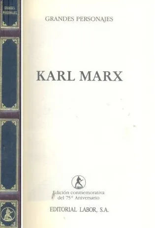 Libro usado en venta: Karl Marx de Marta Eguia; editorial Labor impreso en 1992 realizamos envios a todo el mundo.1