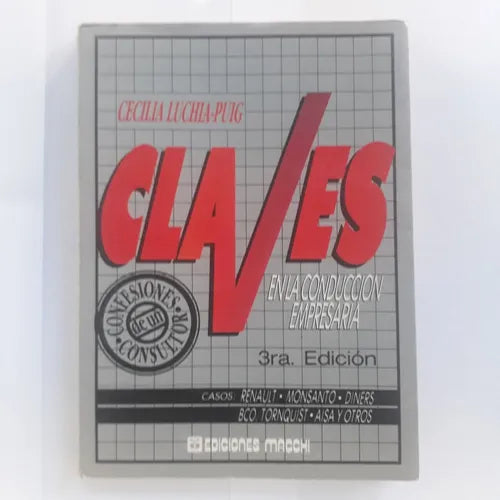 Libro usado en venta: Claves en la conduccion empresaria de Cecilia Luchia-Puig; editorial Macchi impreso en 1989 realizamos envios a todo el mundo.1