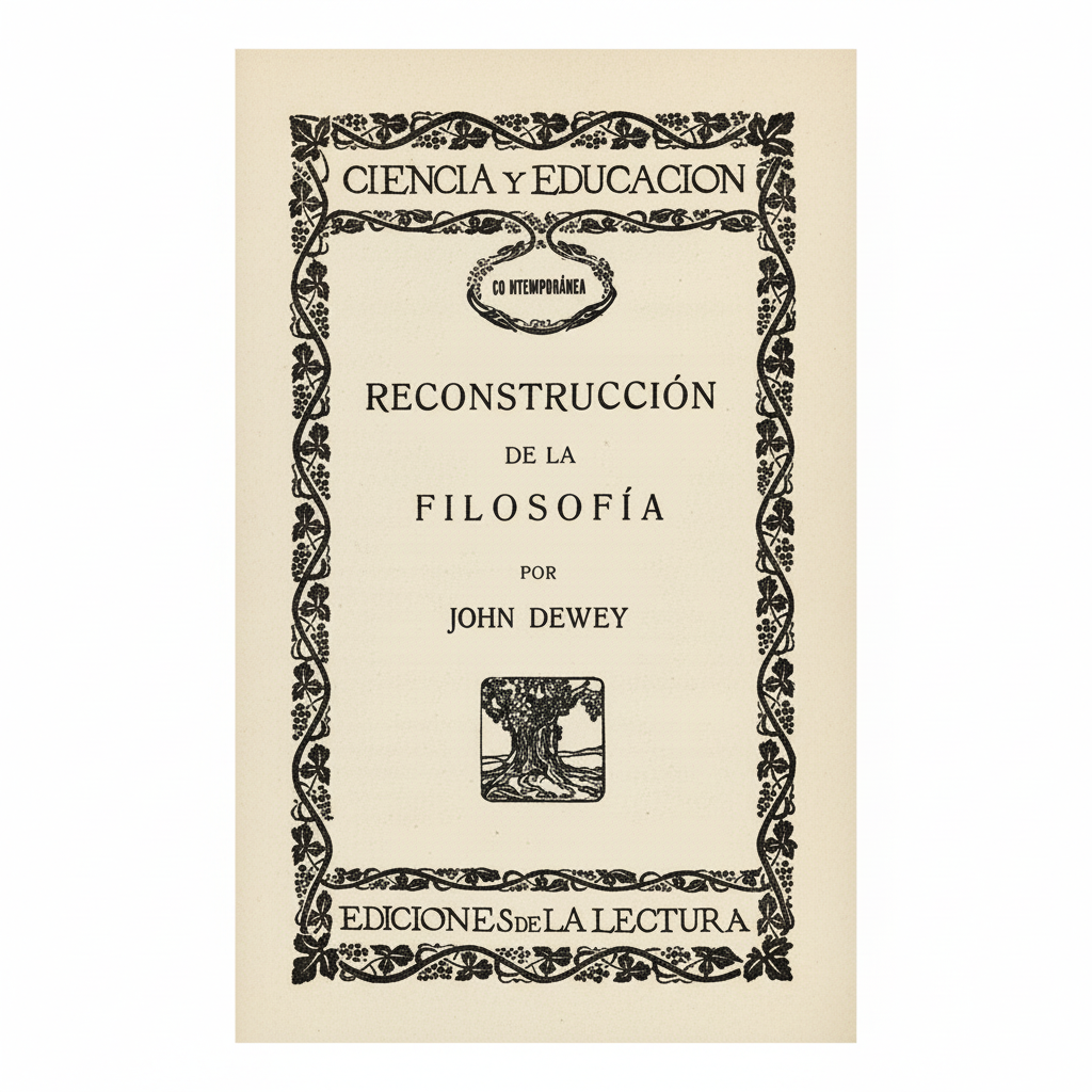 Portada del libro Reconstruccion de la filosofia por John Dewey