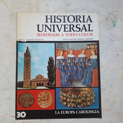 Libro usado en venta: La Europa Carolingia N?30 de Historia Universal; editorial Noguer impreso en 1974 realizamos envios a todo el mundo.1