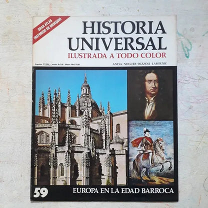 Libro usado en venta: Europa en la edad barroca N?59 de Historia Universal; editorial Noguer impreso en 1974 realizamos envios a todo el mundo.1