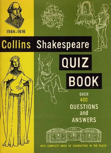 Libro usado en venta: Shakespeare quiz book de Alexander Mackenzie, M. A - Ian T. Morison, F. R. S. A; editorial Collins impreso en 1964.1