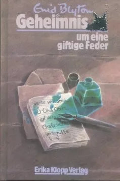 Libro usado en venta: Geheimnis um eine giftige Feder de Enid Blyton; editorial Erika Klopp Verlag impreso en 1985 realizamos envios a todo el mundo.1