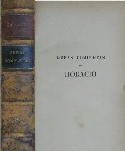 Libro usado en venta: Obras completas de Horacio de Tomás Meabe; editorial Garnier Hermanos impreso en No aplica realizamos envios a todo el mundo.1