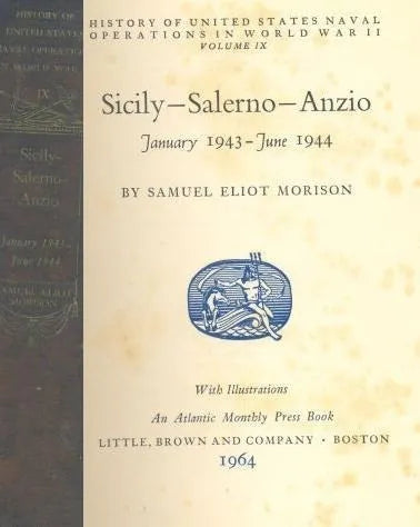 Libro usado en venta: Sicily - Salerno - Anzio de Samuel Eliot Morison; editorial Little, Brown and company impreso en 1964 envios a todo el mundo.1
