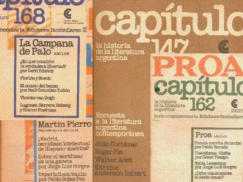 Libro usado en venta: La historia de la literatura argentina; editorial Centro Editor de America Latina impreso en 1979 -1982 envios a todo el mundo.1