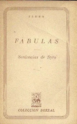 Libro usado en venta: Fabulas - Sentencias de Syro de Fedro; editorial Glem impreso en 1943 realizamos envios a todo el mundo.1