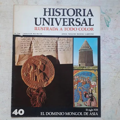 Libro usado en venta: El XIII - El dominio Mongol de Asia N?40 de Historia Universal; editorial Noguer impreso en 1974 envios a todo el mundo.1